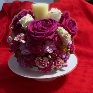 Celebration Cake Bouquet Featuring a Variety of Florals